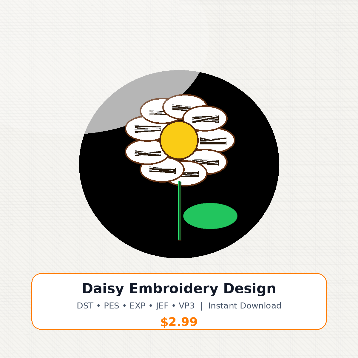Daisy Embroidery Design